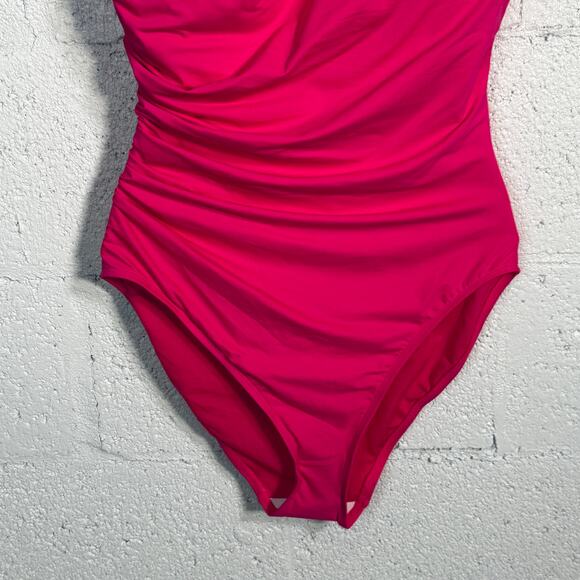 Ralph Lauren Womens Solids One Shoulder 1Piece Pink, 14 MSRP $135 - Picture 3 of 15